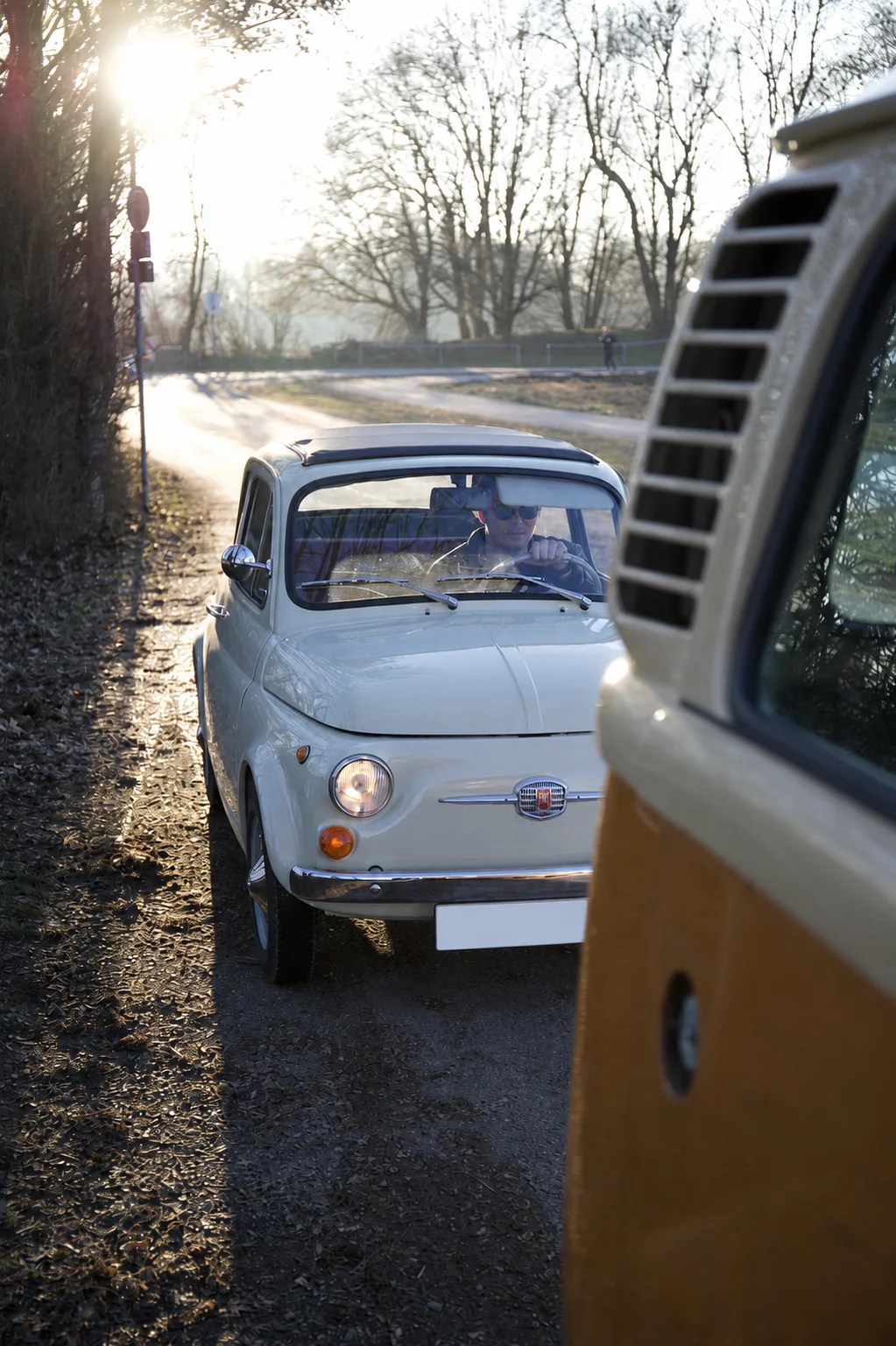 Fiat 500 in Cremeweiß